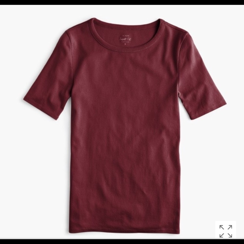NWT J. Crew Perfect Fit T-Shirt in Cabernet